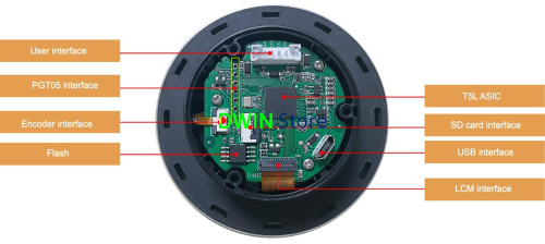 DMG48480C021_13WTC DWIN T5L0-Q88 UART HMI круглый поворотный 2.1" IPS ЖК-дисплей коммерческого класса с сенсорной ёмкостной панелью фото 3