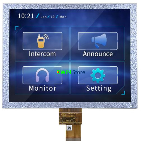 LI10768T080IA3098 DWIN 8" 1024*768 IPS ЖК-модуль с LVDS интерфейсом