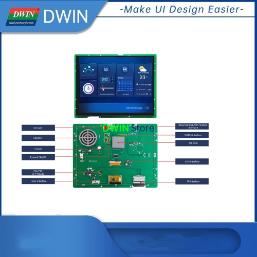 DMG10768C104_03W DWIN T5L2 UART HMI 10.4” IPS ЖК-дисплей коммерческого класса фото 3
