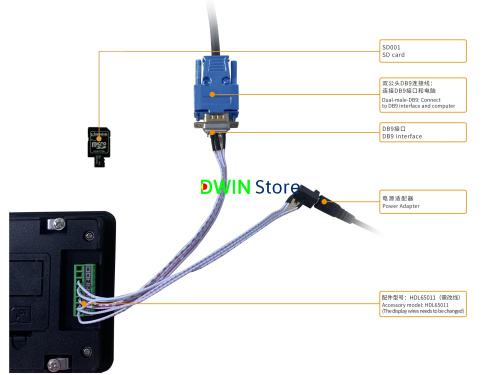DMG80600T080_15WTR DWIN T5L1 UART HMI 8" TN ЖК-дисплей промышленного класса с сенсорной резистивной панелью фото 5