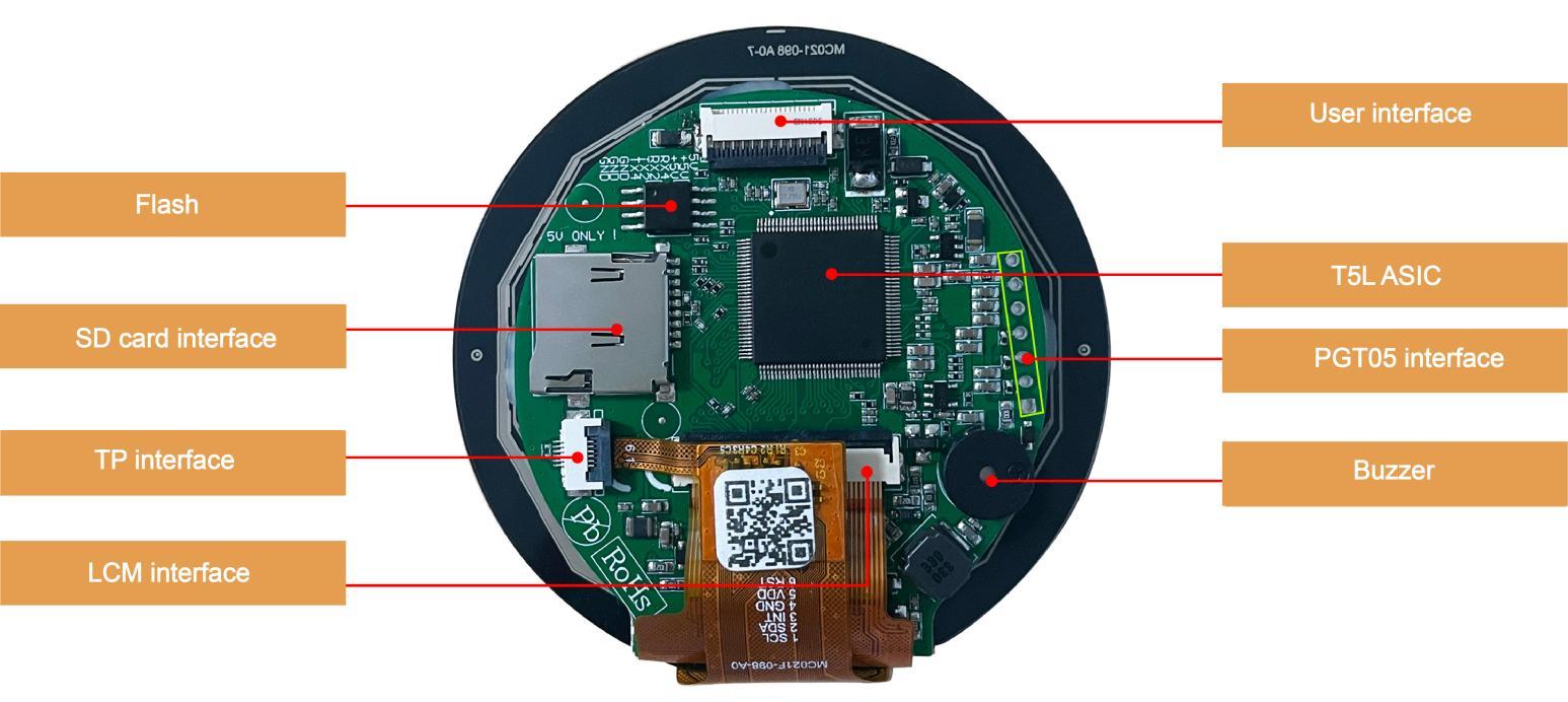 DMG48480C021_02WTC DWIN T5L1 UART HMI 2.1" круглый IPS ЖК-дисплей коммерческого класса с сенсорной ёмкостной панелью