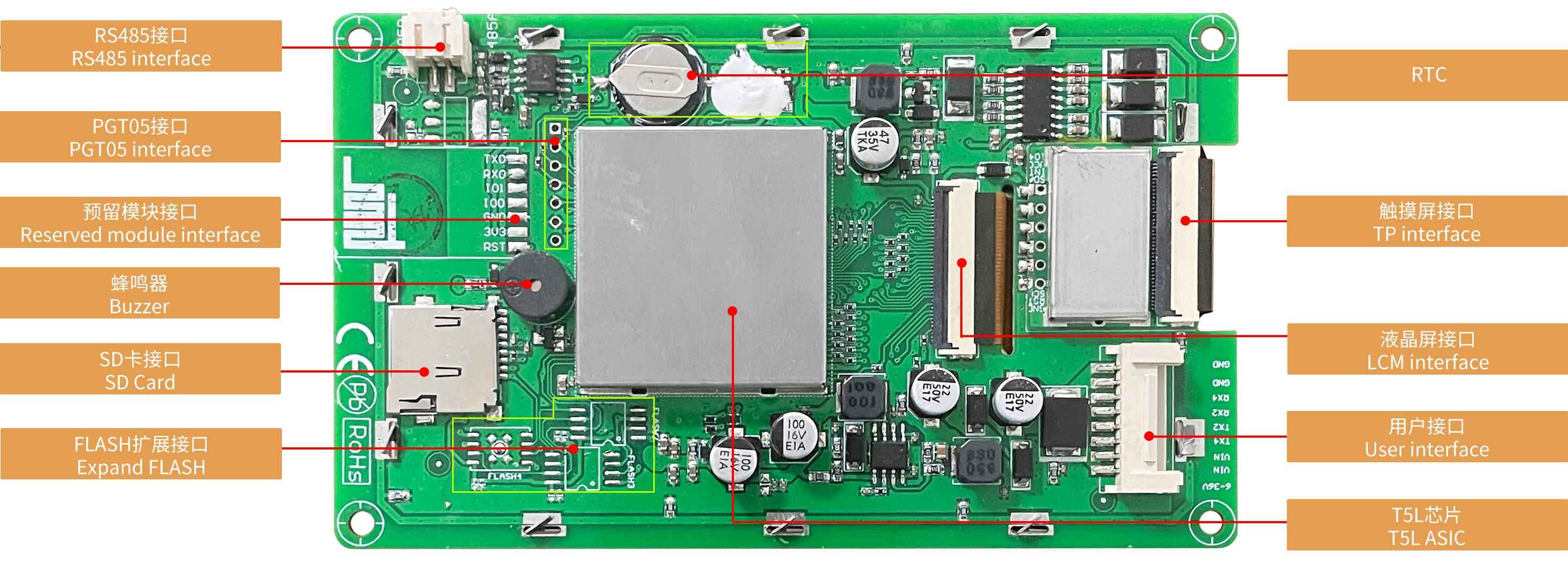 DMG80480K043_03W DWIN T5L1 UART HMI 4.3" ЖК-дисплей медицинского класса