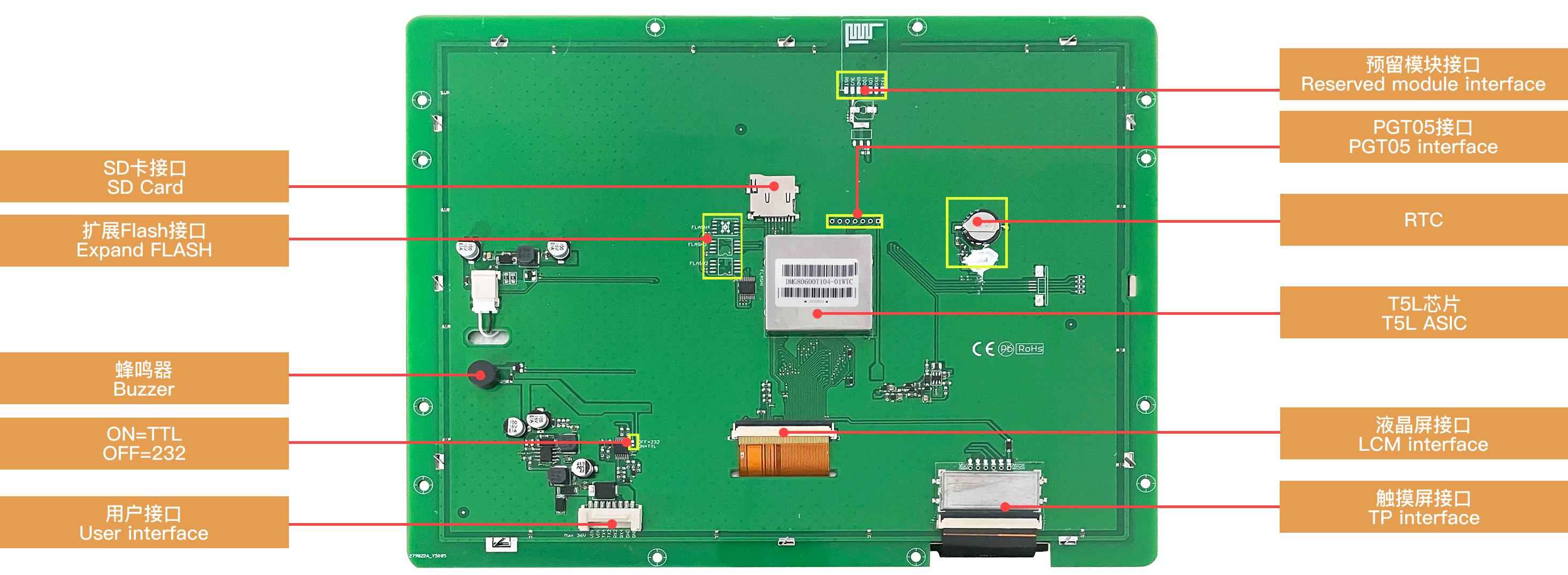 DMG80600T104_01W DWIN T5L1 UART HMI 10.4" TN ЖК-дисплей промышленного класса