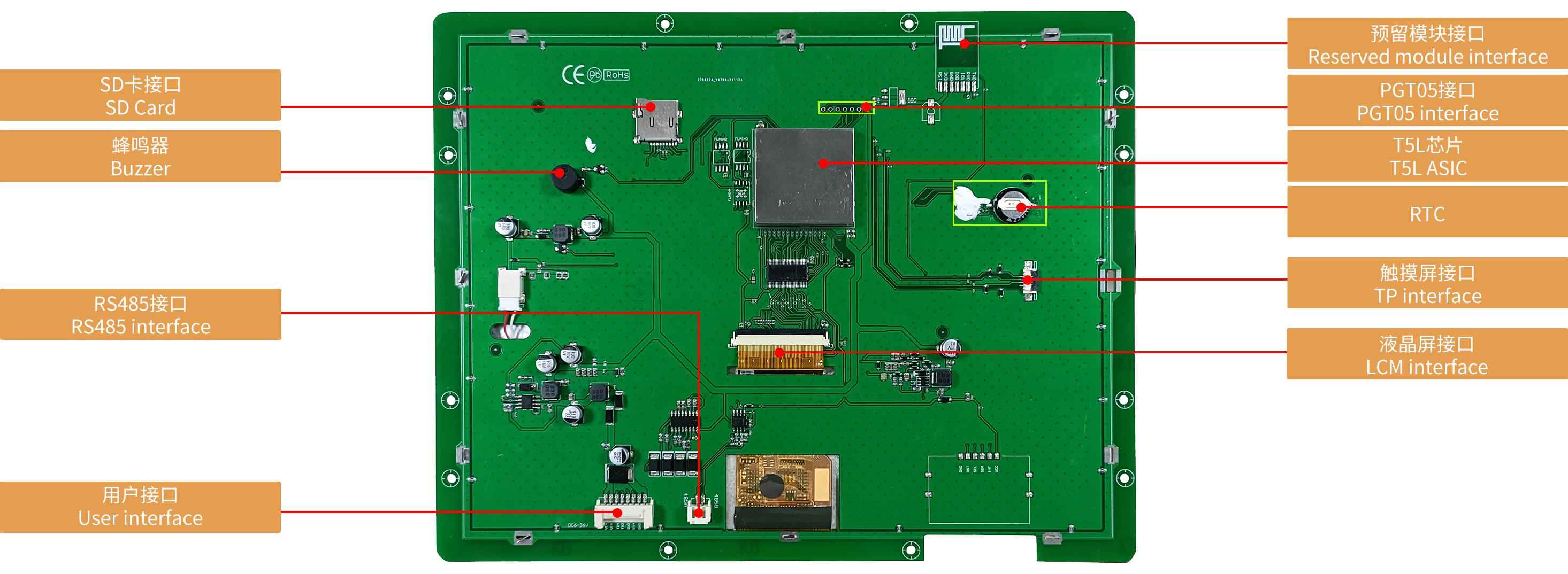 DMG10768K104_03W T5L2 UART HMI 10.4" IPS-TFT ЖК-дисплей медицинского класса