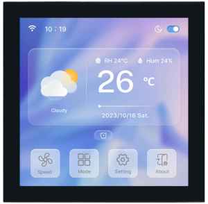 TC040C15U(W)04 DWIN T5L0 HMI 4" IPS 480*480 термостат с сенсорной панелью и инфракрасным приемом