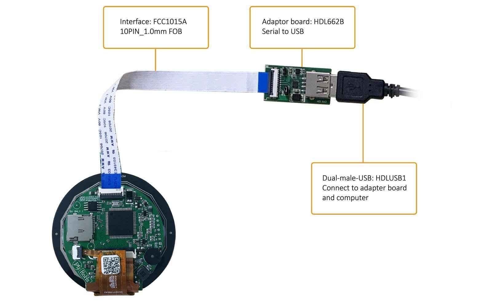 DMG48480C021_02WTC DWIN T5L1 UART HMI 2.1" круглый IPS ЖК-дисплей коммерческого класса с сенсорной ёмкостной панелью