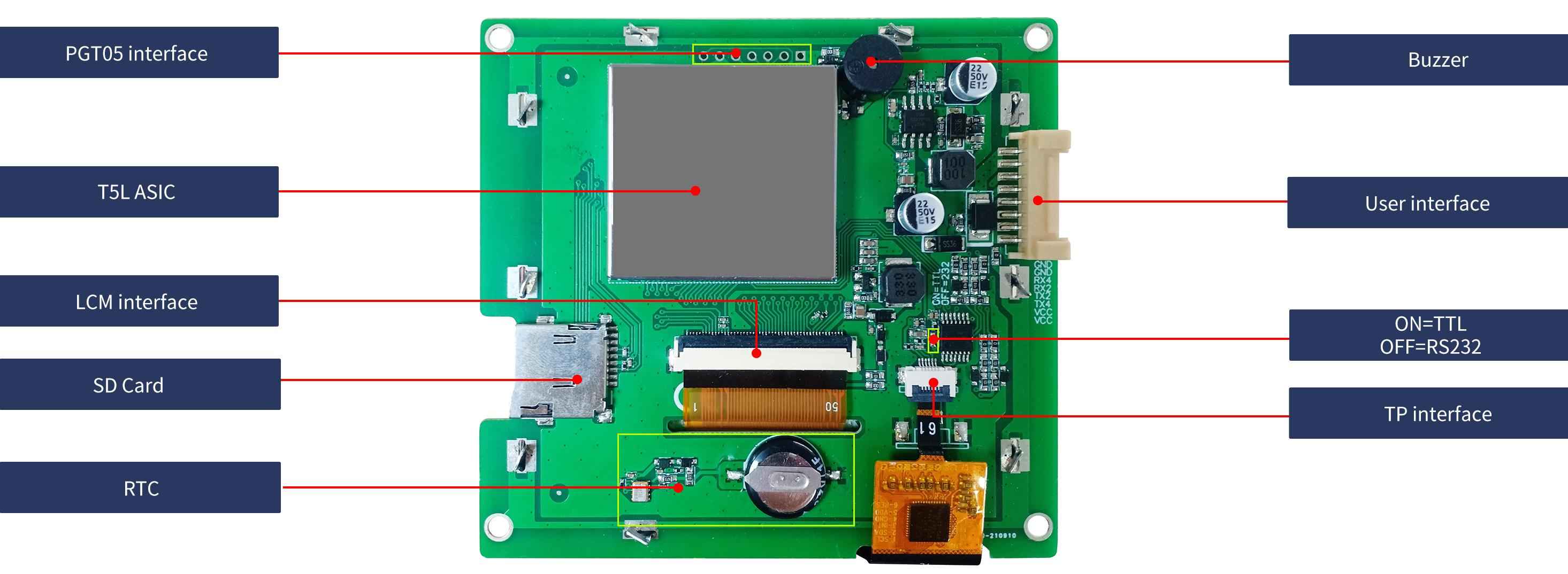 DMG48480T040_01W DWIN T5L0 UART HMI 4" IPS ЖК-дисплей промышленного класса