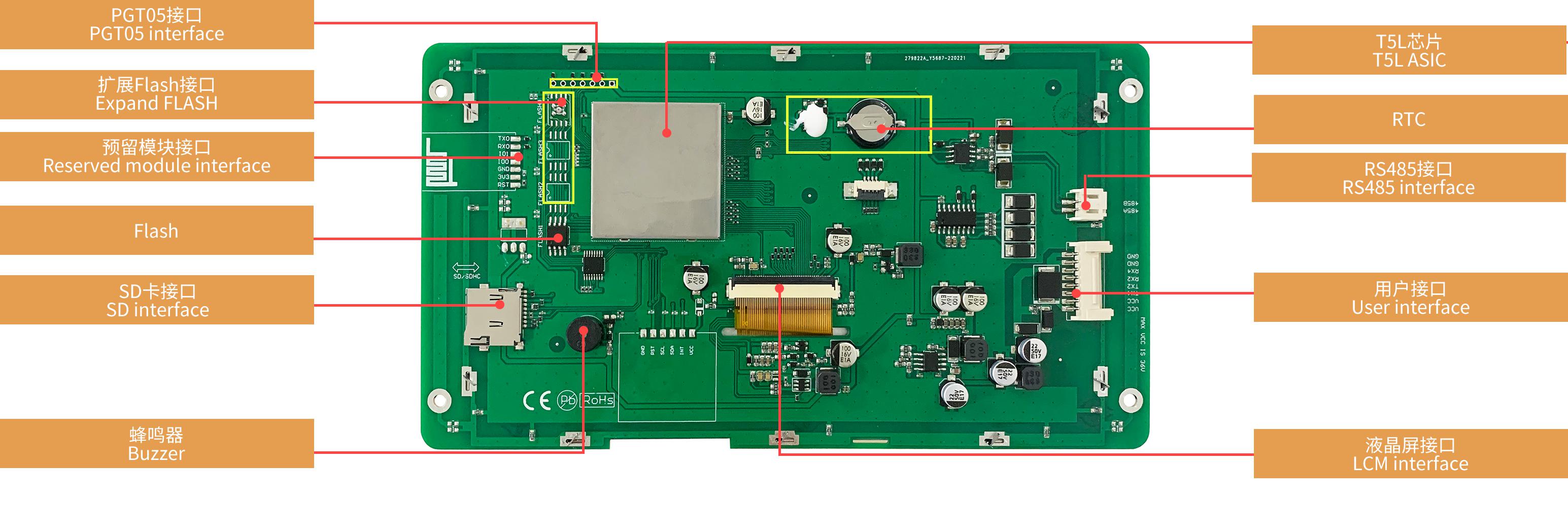 DMG10600K070_03W DWIN T5L2 UART HMI 7" IPS ЖК-дисплей медицинского класса