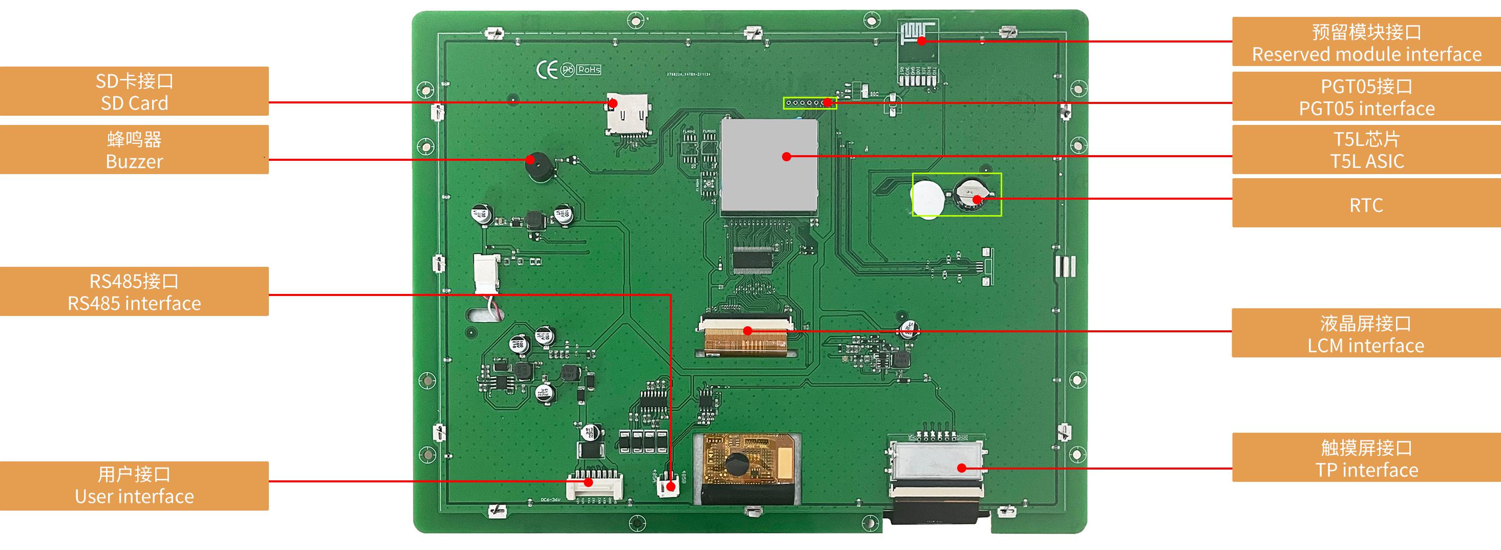 DMG10768K104_03W T5L2 UART HMI 10.4" IPS-TFT ЖК-дисплей медицинского класса