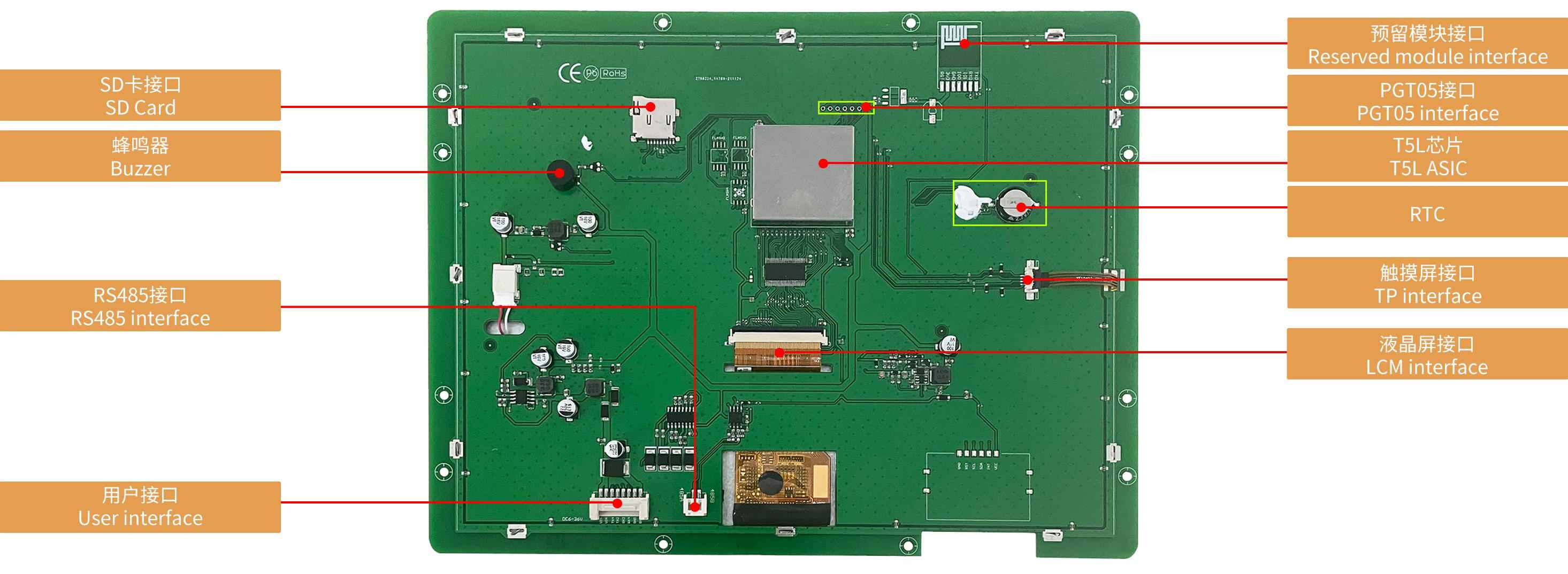 DMG10768K104_03W T5L2 UART HMI 10.4" IPS-TFT ЖК-дисплей медицинского класса