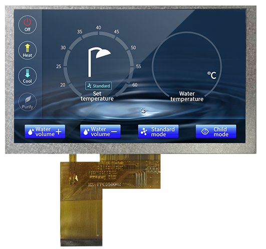LI80480C050HA9098 DWIN 5" IPS ЖК-модуль800*480 с RGB интерфейсом