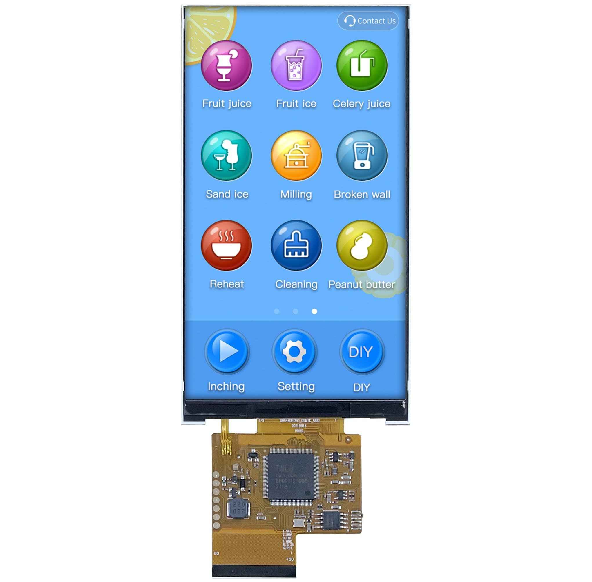 DMG85480F050_01W DWIN T5L0 COF UART HMI 5" ультратонкий IPS ЖК-дисплей