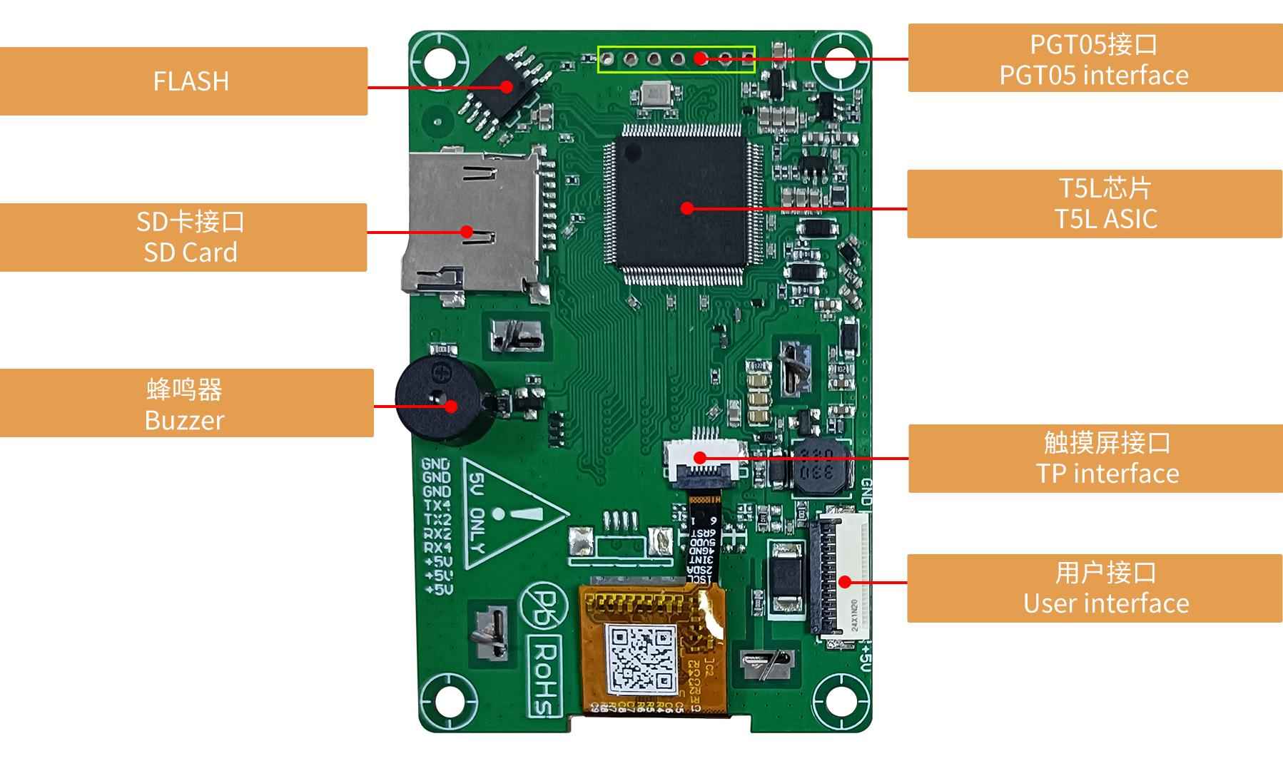 DMG24240C015_03W DWIN T5L0 UART HMI 1.54" IPS ЖК-дисплей коммерческого класса