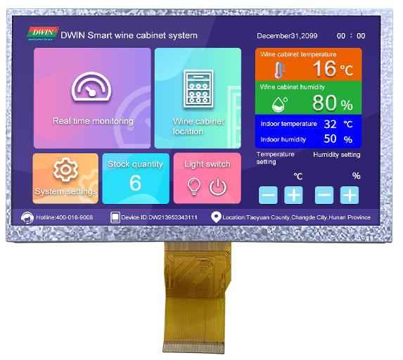 LI10600T070IA3098 DWIN 7" IPS ЖК-модуль1024*600 с RGB интерфейсом