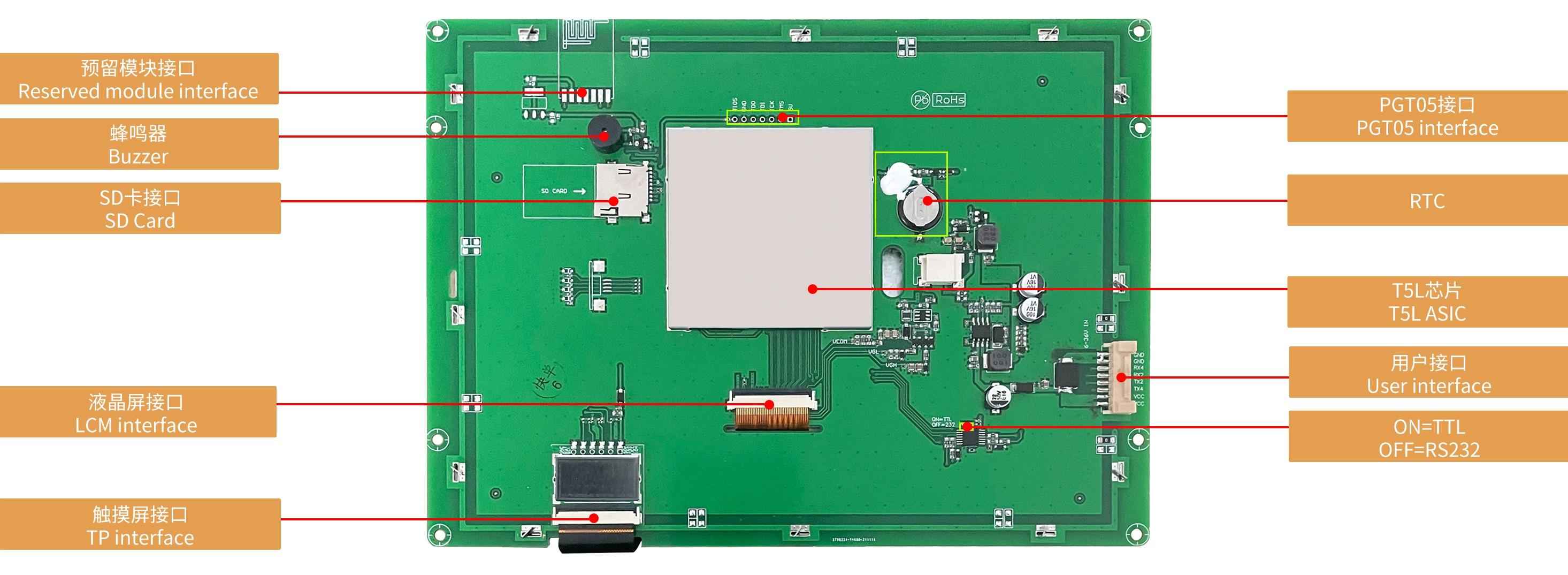 DMG10768T080_01W T5L2 UART HMI 8" IPS-TFT ЖК-дисплей промышленного класса