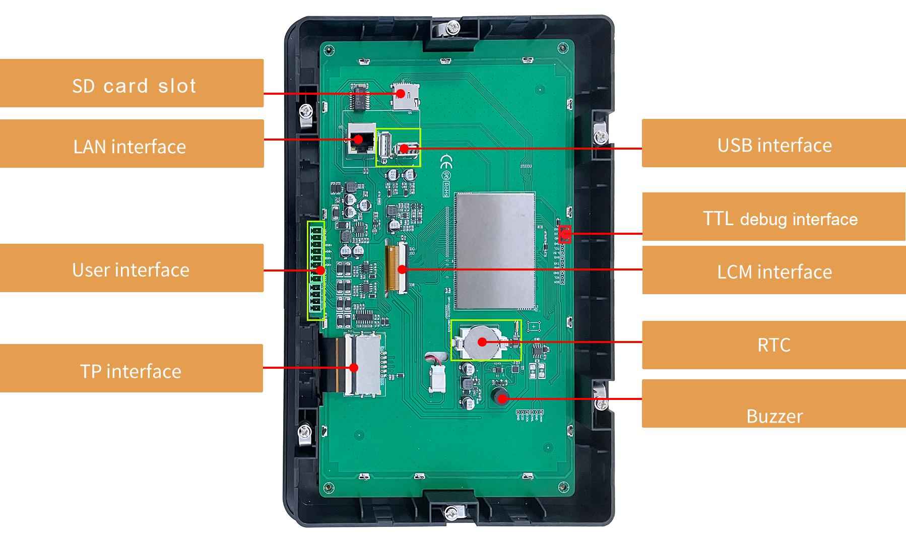 DMT10600T101_35WTC DWIN 10.1" HMI IPS Linux ЖК-дисплей 1024*600 в корпусе промышленного класса с сенсорной ёмкостной панелью