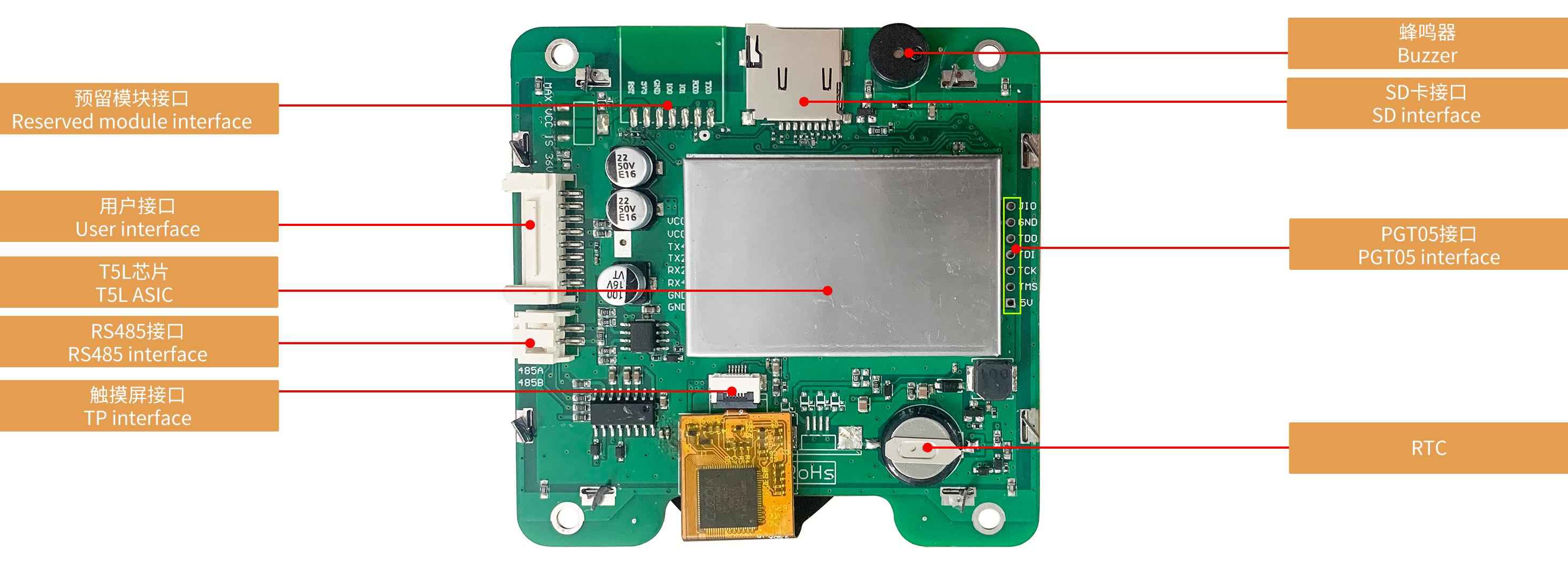 DMG64480K035_03W DWIN T5L1 UART HMI 3.5" IPS ЖК-дисплей медицинского класса