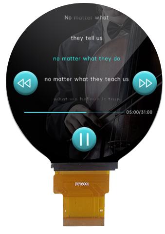 LI48480T028BA3098 DWIN TFT 2.8" круглый IPS ЖК-модуль 480×480 RGB 24 бит 300nit