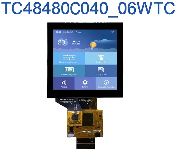 TC48480C040_06WTC DWIN 4" сенсорный супертонкий ЖК-дисплей COF (специально для регулятора температуры)