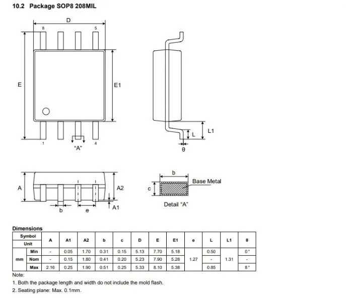 Модуль памяти 25Q128 SPI Flash 128Mbits SOP8 16Мб 3.3В