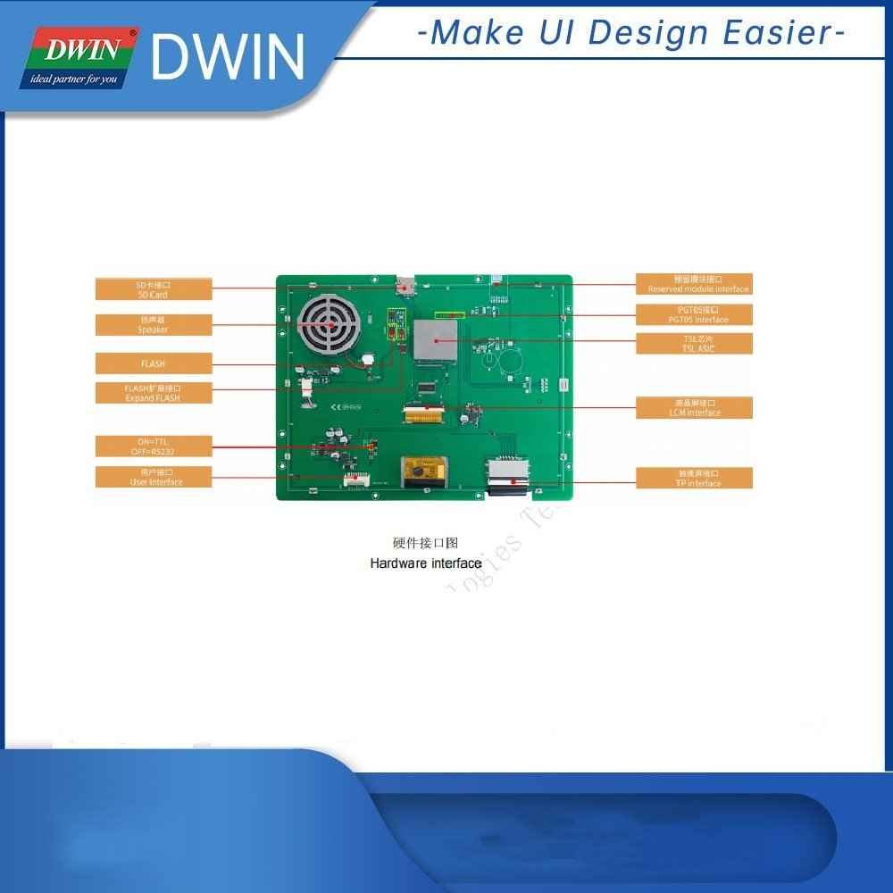 DMG10768C104_03W DWIN T5L2 UART HMI 10.4” IPS ЖК-дисплей коммерческого класса