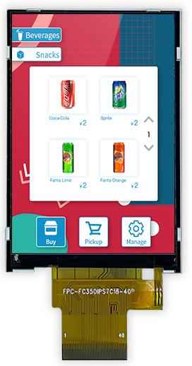 LI48320T035IB3098 DWIN 3.5" IPS ЖК-модуль 320×480 с RGB интерфейсом