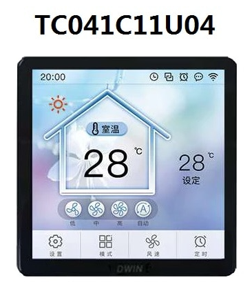 TC041C11U(W)04 DWIN RS485 HMI 4.1" IoT IPS-Smart-LCD термостат