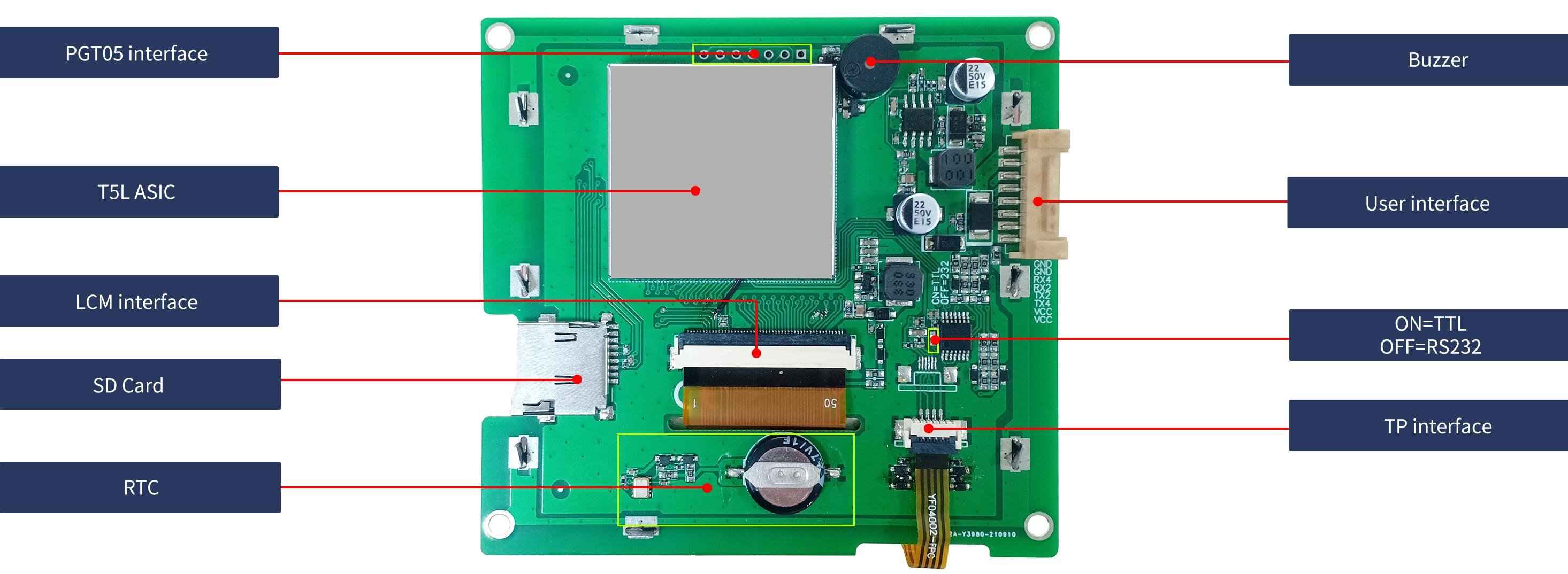 DMG48480T040_01W DWIN T5L0 UART HMI 4" IPS ЖК-дисплей промышленного класса
