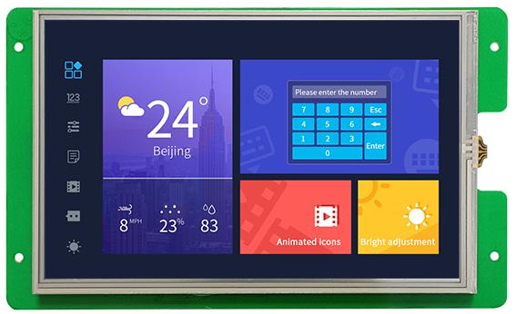 DMG12800C070_03W DWIN T5L2 UART HMI 7" IPS ЖК-дисплей коммерческого класса