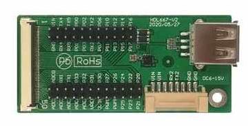 HDL667V2 DWIN плата отладки для COF-экранов с разъемом 8Pin_0.5 мм FCC50Pin и USB интерфейсом