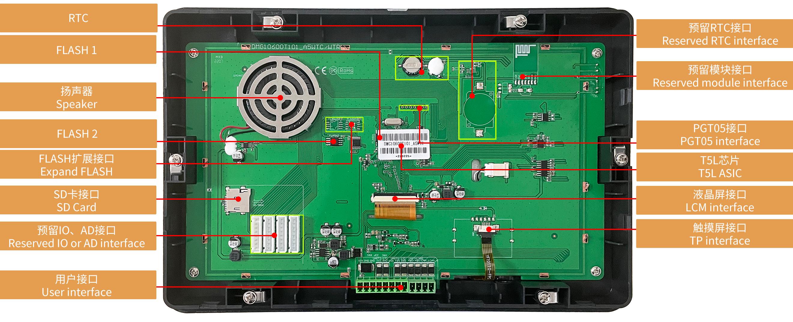 DMG10600T101_A5W DWIN T5L2 UART HMI 10.1" Modbus IPS ЖК-дисплей промышленного класса