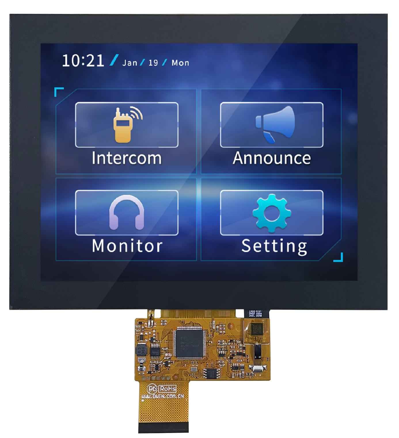 DMG80600F080_01W DWIN T5L1 UART HMI 8" супертонкий TN ЖК-дисплей COF серии