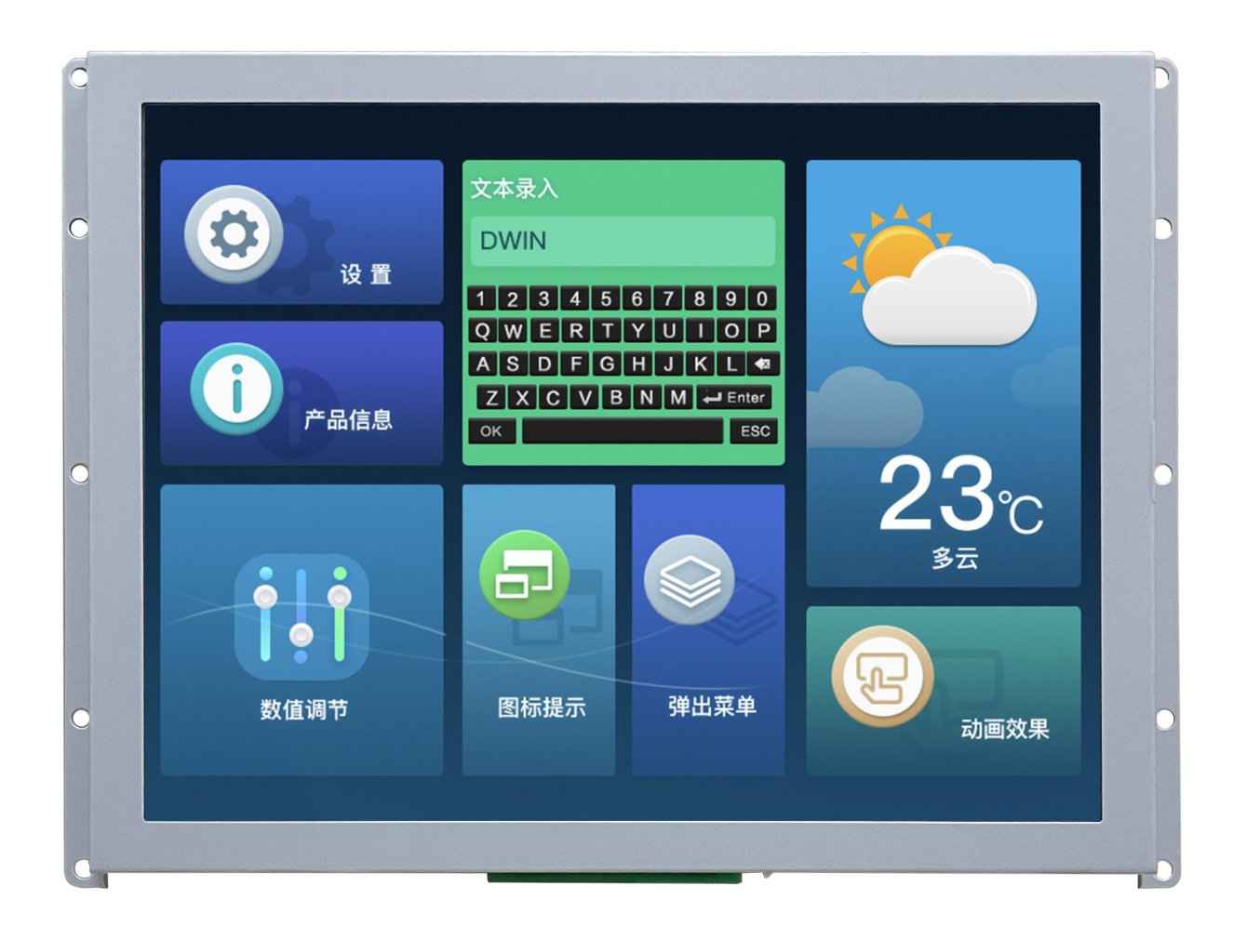 DMG80600Y080_01NR DWIN T5L1 UART HMI 8" TV-TN ЖК-дисплей класса красоты с сенсорной резистивной панелью