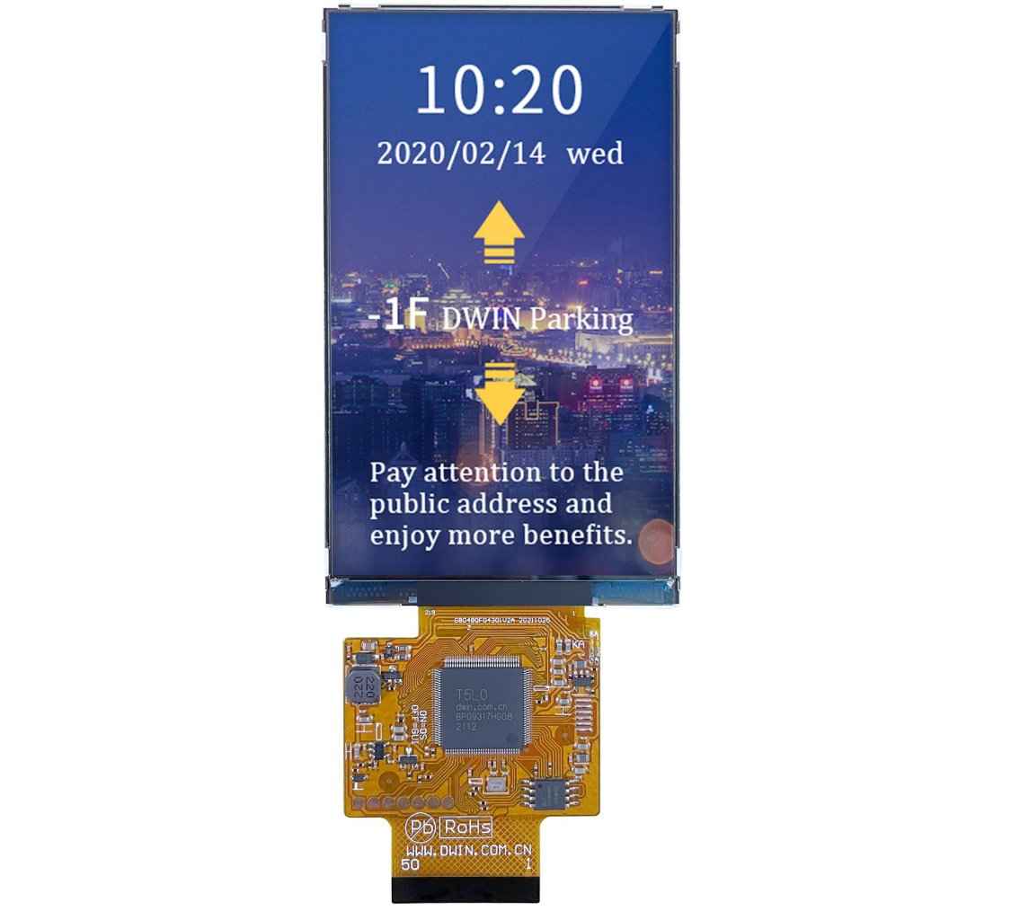 DMG80480F043_01W DWIN T5L0 UART HMI 4.3" ультратонкий IPS ЖК-дисплей