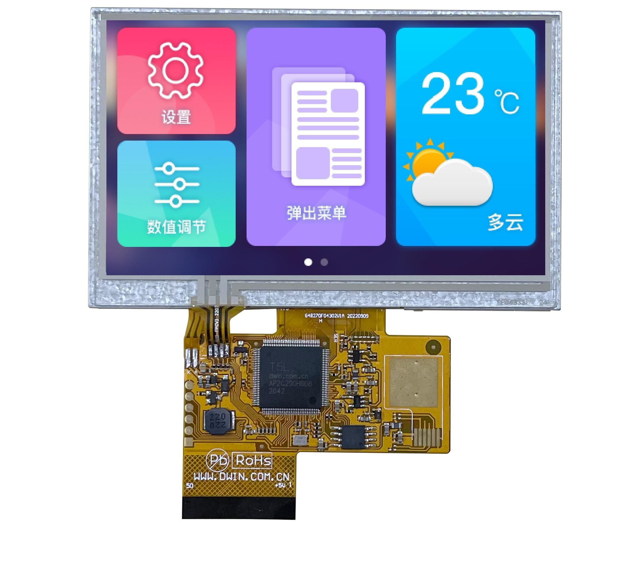 DMG48270F043_02W DWIN T5L0 UART HMI 4.3" ультратонкий TN ЖК-дисплей
