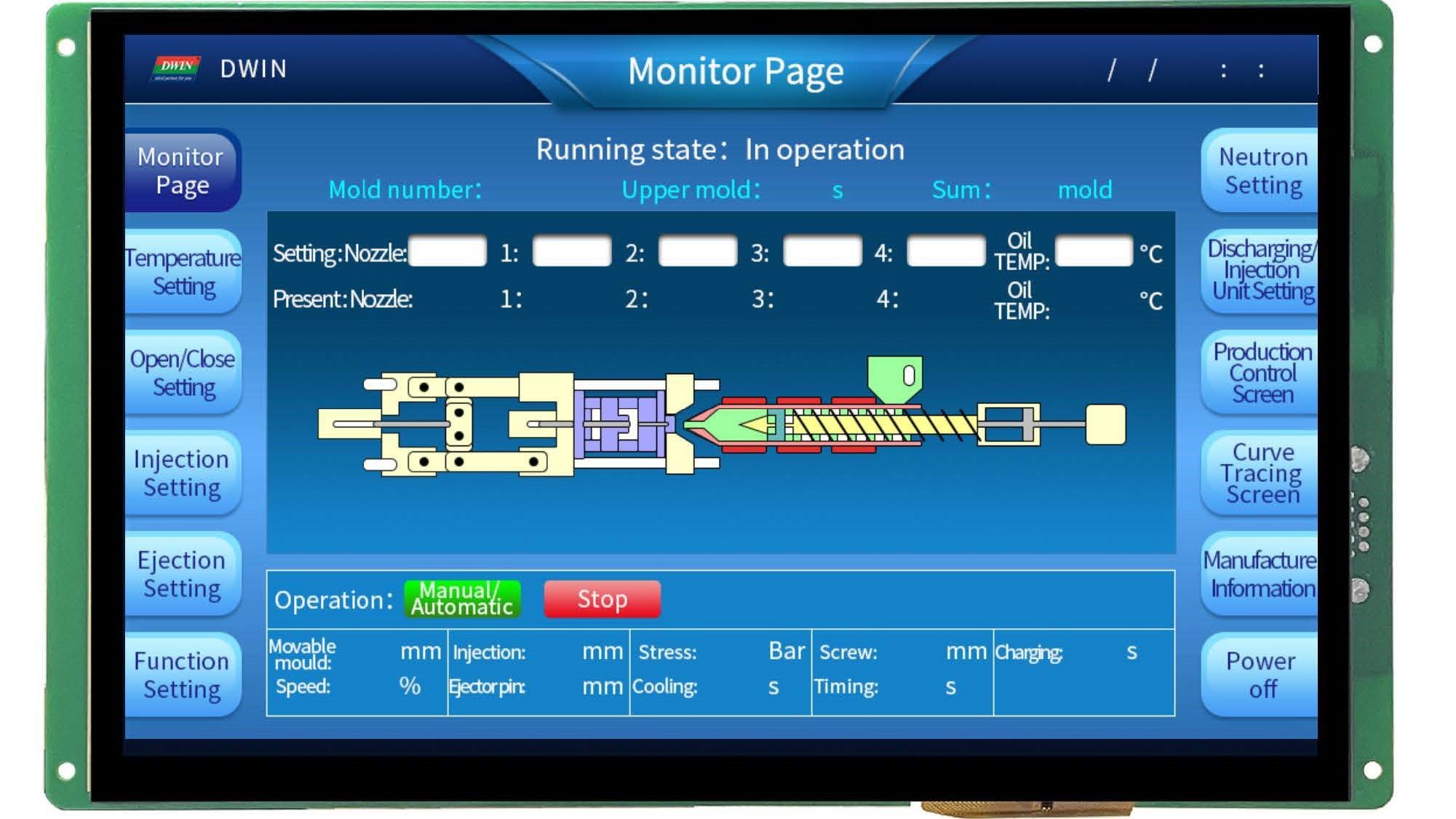 DMT12800T101_36WTC DWIN 10.1" HMI IPS Linux 5.4 ЖК-дисплей 1280*800 с сенсорной ёмкостной панелью