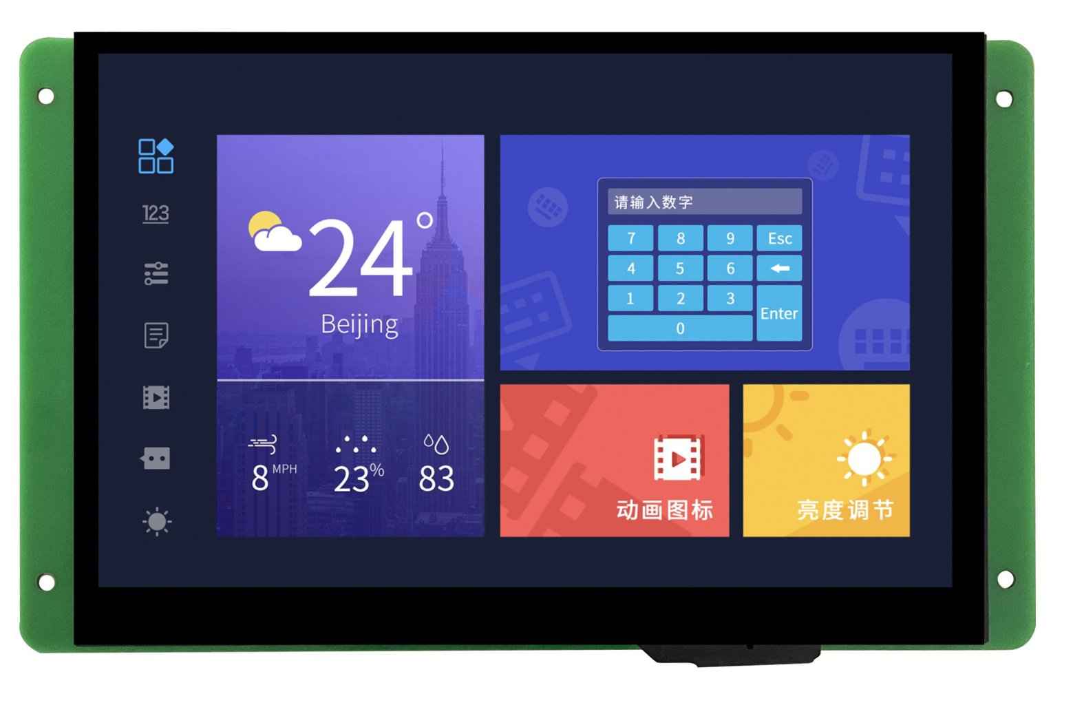 DMG12800T070_01W T5L2 UART HMI 7" IPS ЖК-дисплей промышленного класса