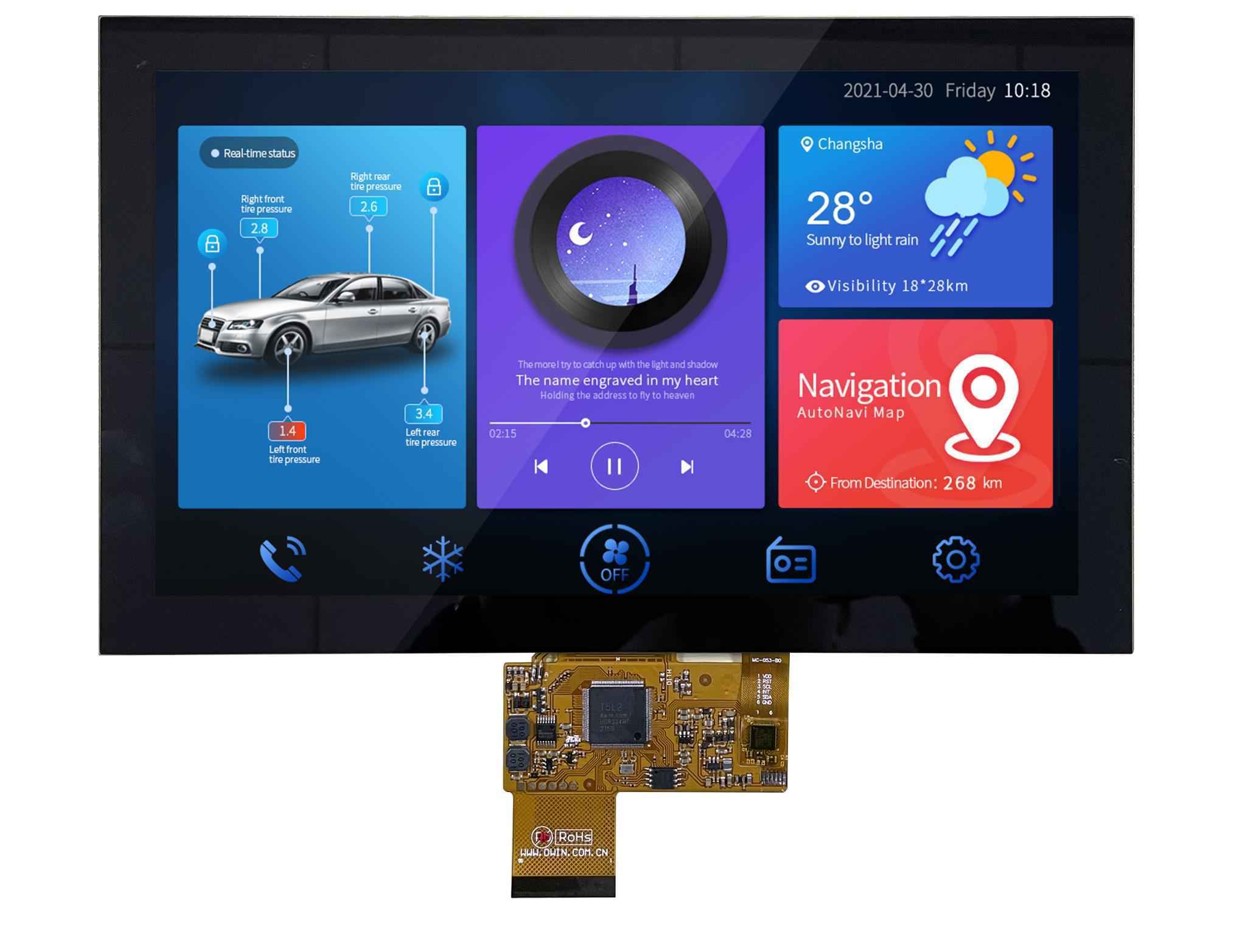 DMG10600F101_01W DWIN T5L2 UART HMI 10.1" ультратонкий IPS ЖК-дисплей серии COF