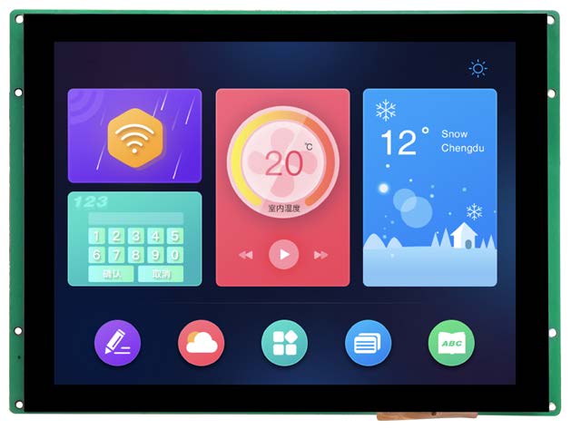EKT080A DWIN T5L1 UART HMI 8" IPS-TFT ЖК-дисплей с оценочной платой разработки
