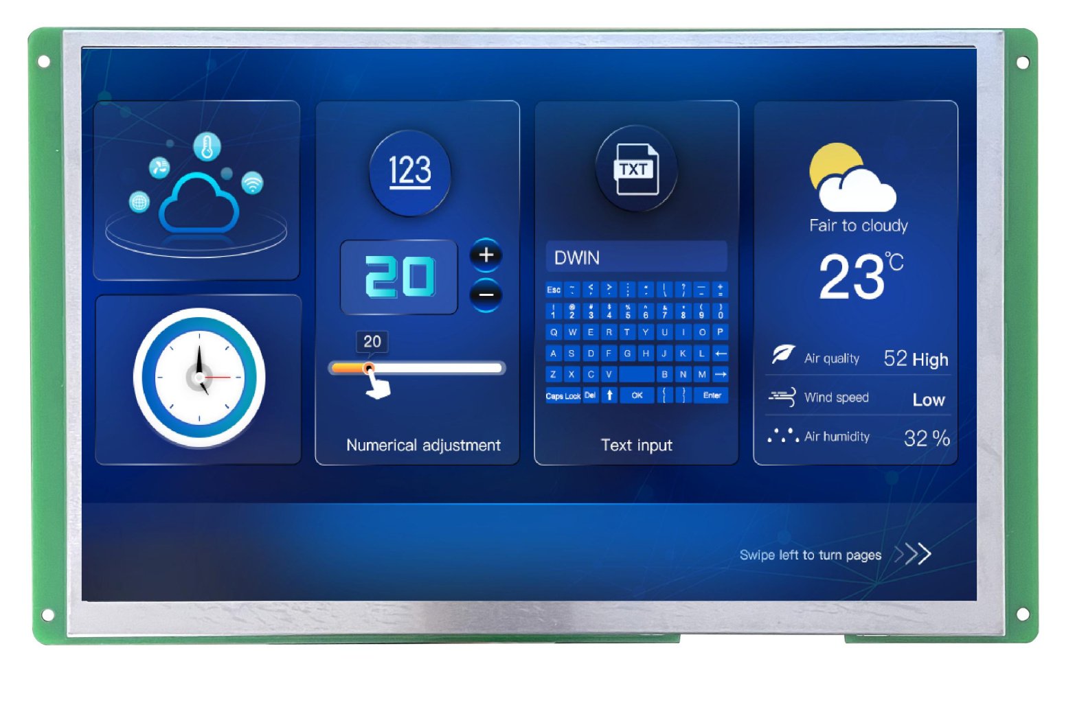 DMG12800K101_03W T5L2 UART HMI 10.1" IPS ЖК-дисплей медицинского класса