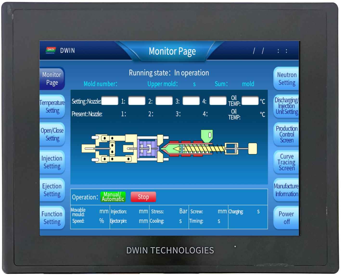 DMT10768T097_35WTC DWIN HMI 9.7" TN емкостный Linux-дисплей 1024*768 промышленного класса в корпусе с сенсорной ёмкостной панелью