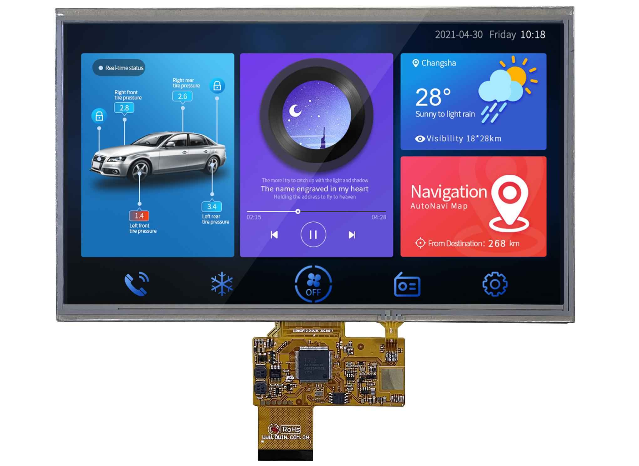 DMG10600F101_01W DWIN T5L2 UART HMI 10.1" ультратонкий IPS ЖК-дисплей серии COF