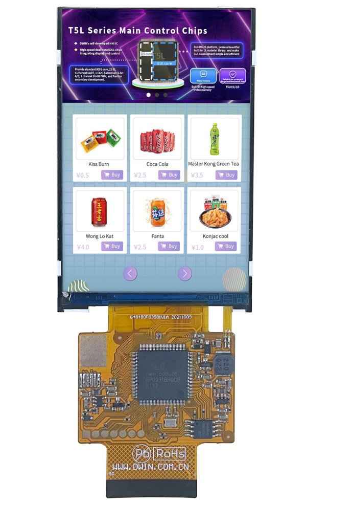 DMG48320F035_01W DWIN T5L0 COF UART HMI 3.5" ультратонкий IPS ЖК-дисплей COF серии
