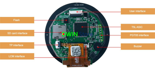 DMG48480C021_02WTC DWIN T5L1 UART HMI 2.1" круглый IPS ЖК-дисплей коммерческого класса с сенсорной ёмкостной панелью фото 4