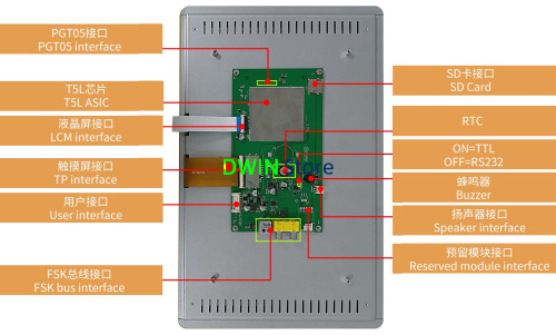 DMG19108C133_05WTC DWIN T5L2 UART HMI 13.3" IPS 2K HD ЖК-дисплей коммерческого класса фото 3