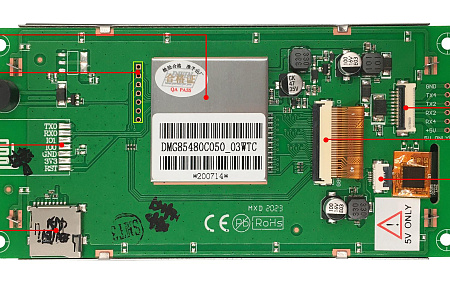 DMG85480C050_03W DWIN T5L1 UART HMI 5” IPS ЖК-дисплей коммерческого класса