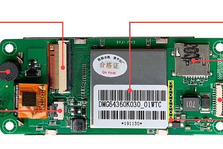 DMG64360K030_01W T5L1 UART HMI 3" IPS-TFT ЖК-дисплей медицинского класса
