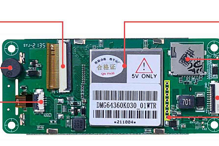 DMG64360K030_01W T5L1 UART HMI 3" IPS-TFT ЖК-дисплей медицинского класса