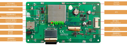 DMG80480T050_09W DWIN T5L0 UART HMI 5" IPS ЖК-дисплей промышленного класса фото 2