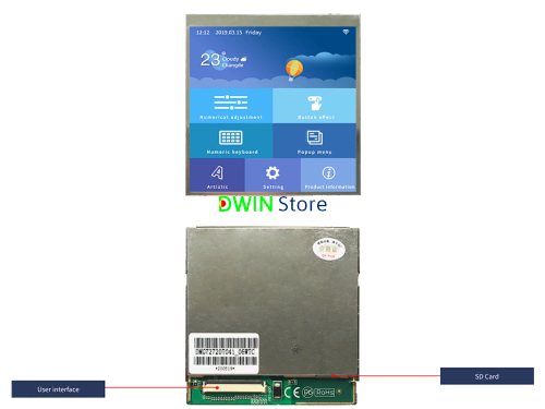 DMG72720T041_06WTC DWIN T5L1 UART HMI 4.1" IPS INCELL ЖК-дисплей промышленного класса с сенсорной ёмкостной панелью фото 3